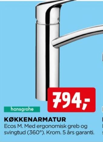 jem & fix Hansgrohe køkkenarmatur tilbud