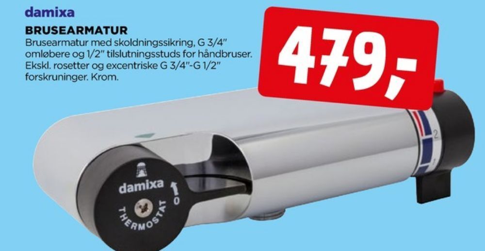 Damixa termostatarmatur tilbud hos jem & fix