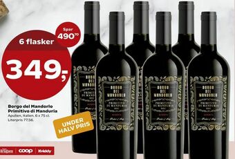 SuperBrugsen Borgo del Mandorlo Primitivo di Manduria tilbud