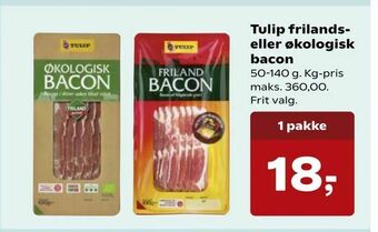 SuperBrugsen Tulip frilands- eller økologisk bacon tilbud
