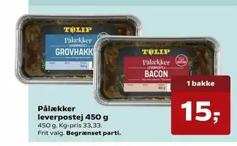 SuperBrugsen Pålækker leverpostej 450 g tilbud