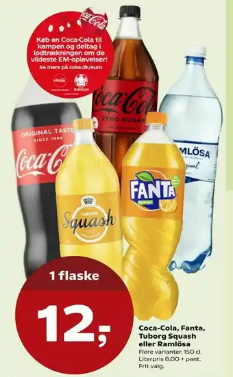 SuperBrugsen Coca-Cola, Fanta, Tuborg Squash eller Ramlösa tilbud