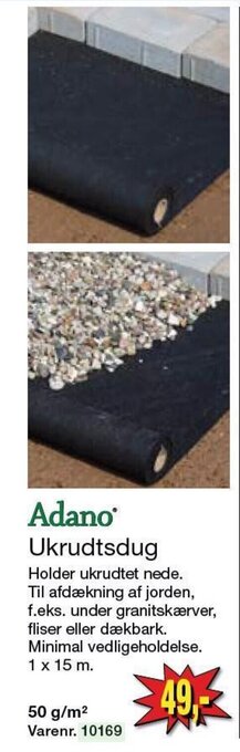 Harald Nyborg ADANO ukrudtsdug tilbud