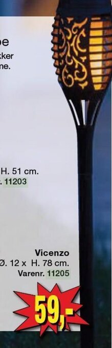 Harald Nyborg Fakkel solcellelampe vicenzo tilbud