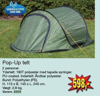 Harald Nyborg Pop-up telt tilbud