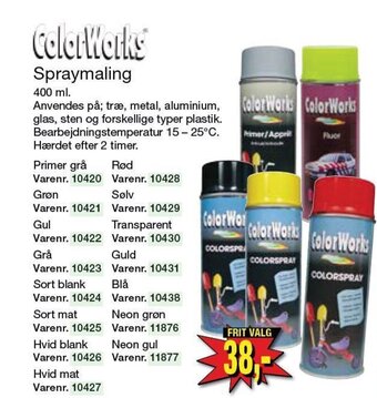 Harald Nyborg COLORWORKS spraymaling tilbud