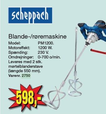 SCHEPPACH blande-/røremaskine