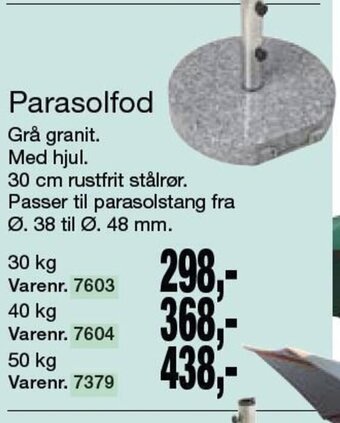 Harald Nyborg Parasolfod tilbud