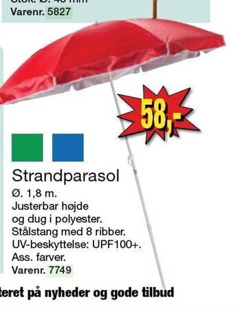 Harald Nyborg Strandparasol tilbud