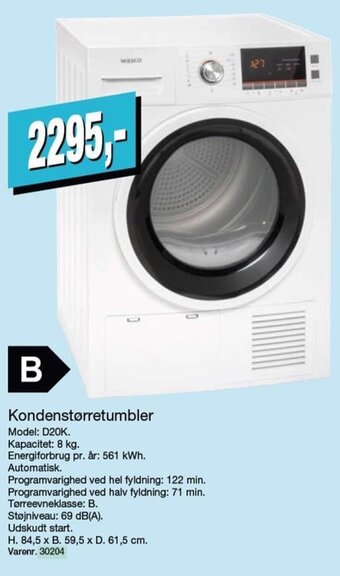 Harald Nyborg Kondenstørretumbler tilbud