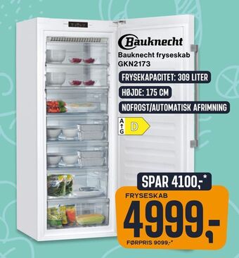 Skousen Bauknecht fryseskab gkn2173 tilbud