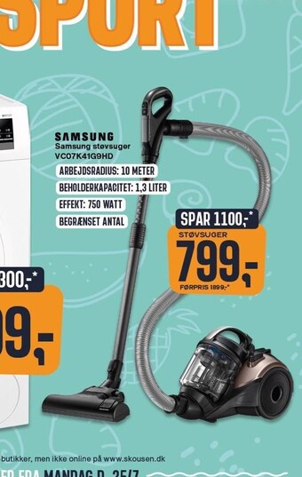 Skousen Samsung støvsuger tilbud