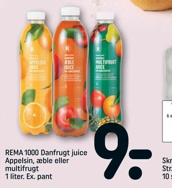 REMA 1000 REMA 1000 Danfrugt juice Appelsin, æble eller multifrugt tilbud