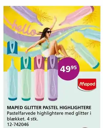 Kon-Tur Maped glitter pastel highlightere tilbud