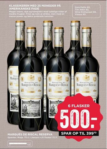 MENY Marqués de riscal reserva tilbud