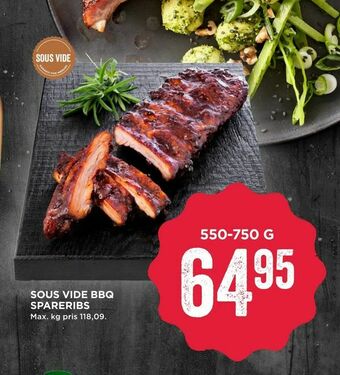 MENY Sous vide bbq spareribs tilbud