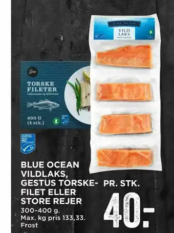 MENY Blue ocean vildlaks, gestus torske­ filet eller store rejer tilbud