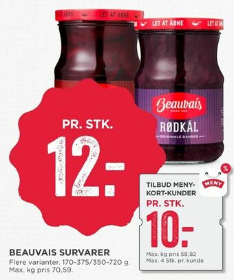 MENY Beauvais survarer tilbud