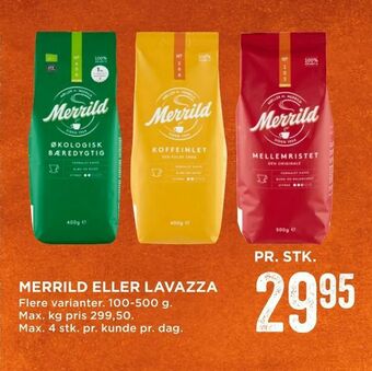 MENY Merrild eller lavazza tilbud