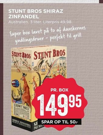 MENY Stunt bros shiraz zinfandel tilbud