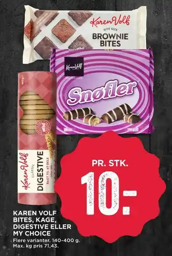 MENY Karen volf bites, kage, digestive eller my choice tilbud
