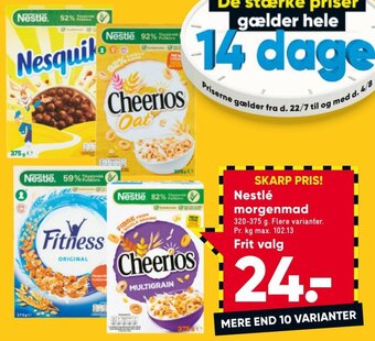 Bilka Nestlé morgenmad tilbud