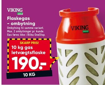 Bilka Flaskegas- Ombytning tilbud