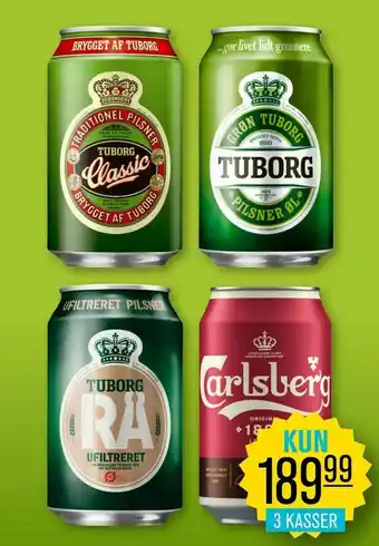 Priss Tuborg classic grøn tuborg tuborg rå carlsberg 1883 tilbud