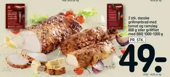 2 stk. danske grillmørbrad med tomat og ramsløg