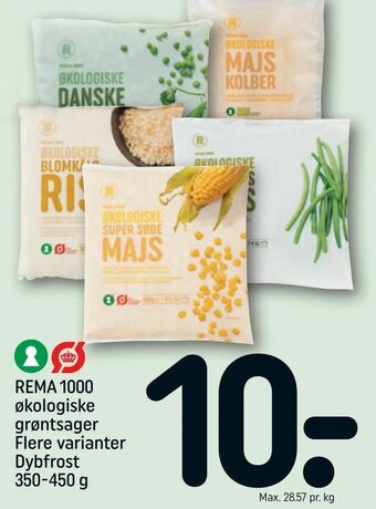 REMA 1000 REMA 1000 økologiske grøntsager tilbud
