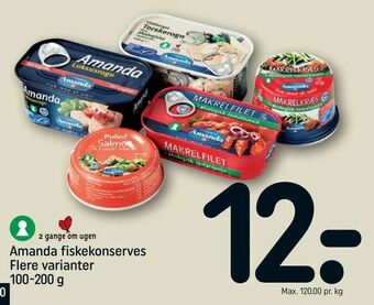 REMA 1000 Amanda fiskekonserves tilbud