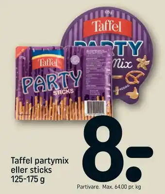 REMA 1000 Taffel partymix eller sticks tilbud
