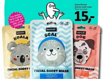 SENCE beauty animal sheet mask