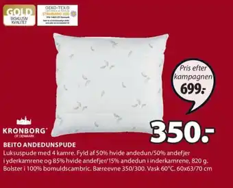 JYSK KRONBORG beito andedunspude tilbud