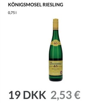 Nielsen's Discount Königsmosel riesling tilbud