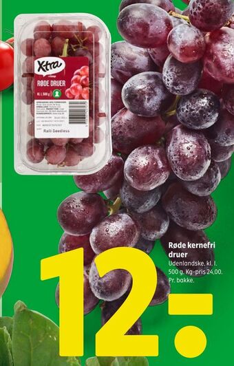Coop 365 Røde kernefri druer tilbud