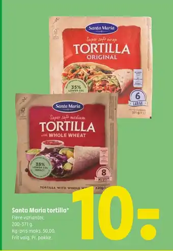 Coop 365 Santa maria tortilla tilbud