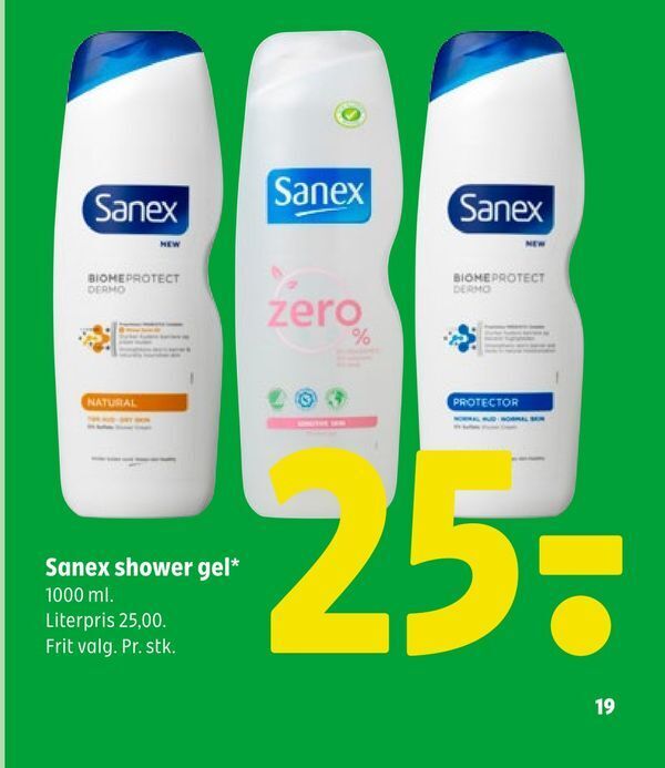 Sanex shower gel tilbud hos Coop 365