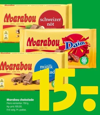 Coop 365 Marabou chokolade tilbud