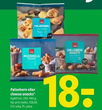 Coop 365 Pølsehorn eller cheese snacks tilbud