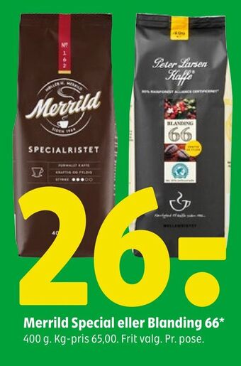 Coop 365 Merrild special eller blanding 66 tilbud