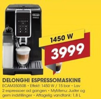 Punkt1 Delonghi Espressomaskine tilbud