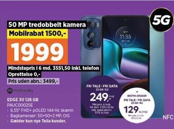 Power Motorola Edge 30 128Gb tilbud