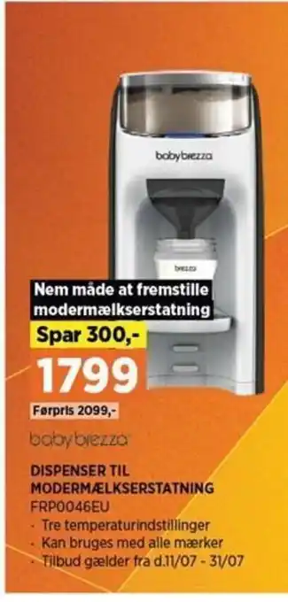 Dispenser Til Modermælkserstatning