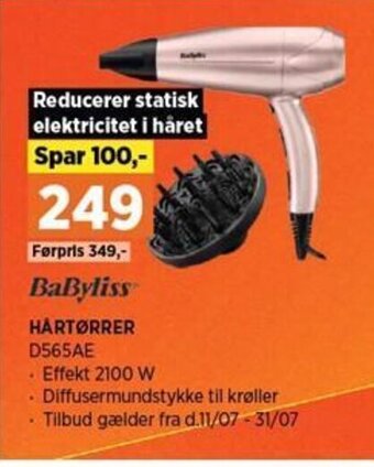 Power Babyliss Hårtørrer tilbud