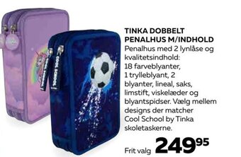 Bog & idé Tinka Dobbelt Penalhus M/Indhold tilbud