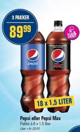 Otto Duborg Pepsi el. pepsi max tilbud