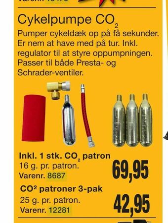 Harald Nyborg Cykelpumpe CO 2 tilbud