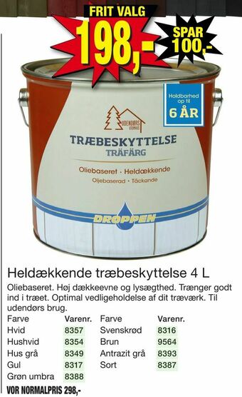 Harald Nyborg Heldækkende træbeskyttelse 4 L tilbud