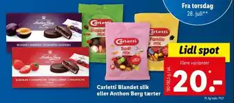 Carletti blandet slik eller anthon berg tærter
